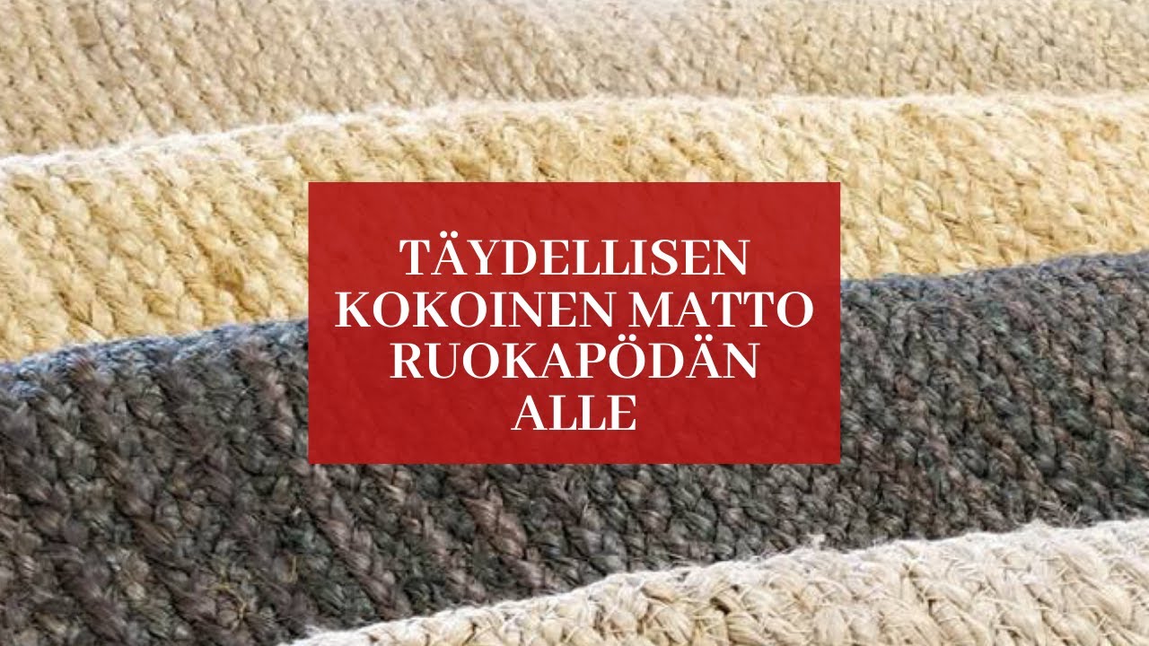 Miten valita oikean kokoinen matto pyöreän ruokapöydän alle?