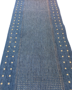 Ruutu käytävämatto sininen 65 cm