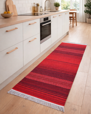 Martta puuvillamatto punainen