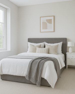 Kaarna valkoinen kokolattiamatto