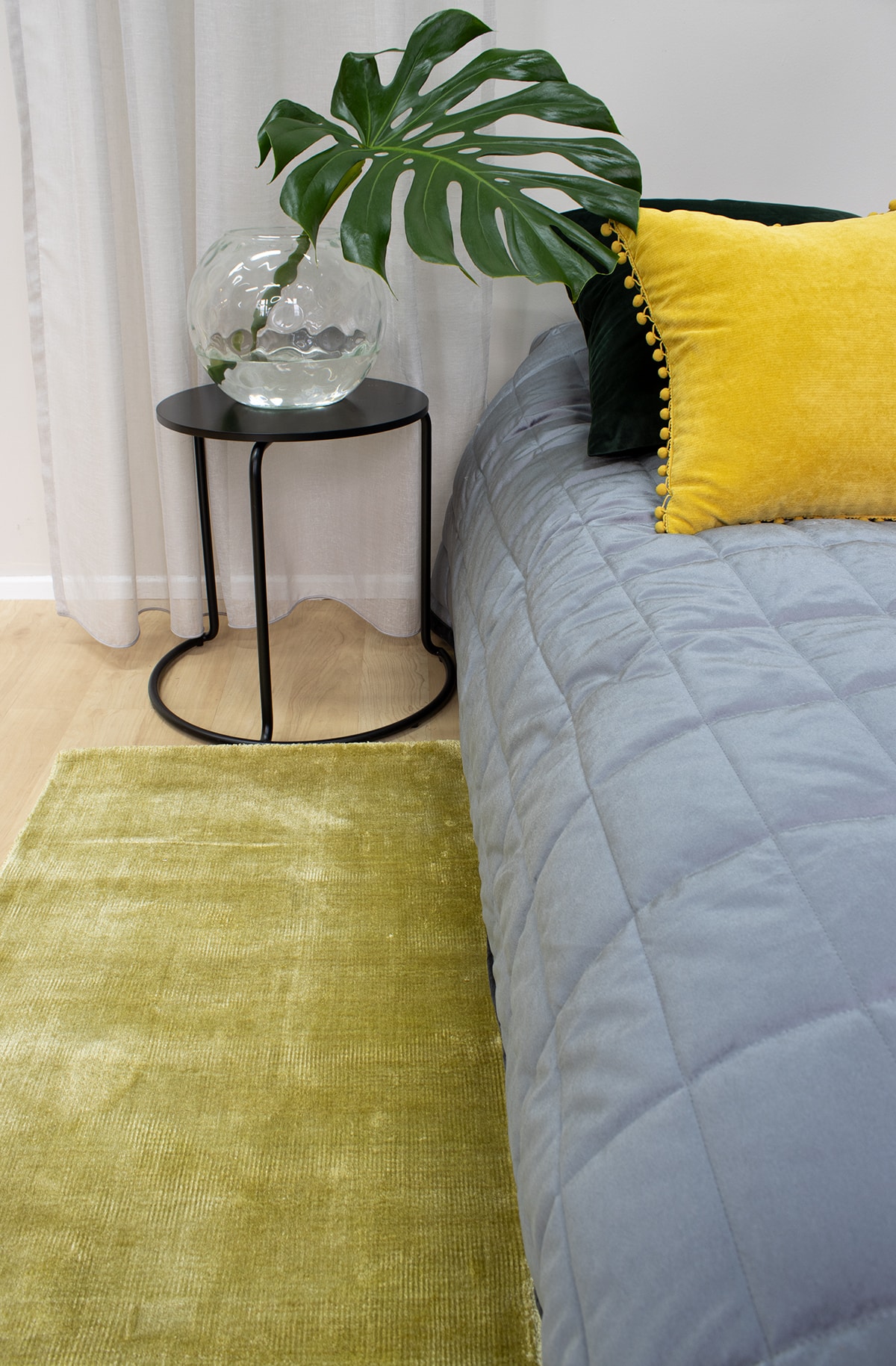 Luxury Keltainen Viskoosimatto 60x120 cm
