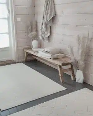 Kaarna valkoinen mittatilausmatto