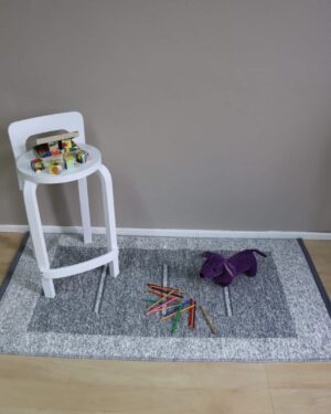 Lasse harmaa puuvillamatto