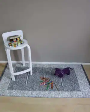 Lasse harmaa puuvillamatto