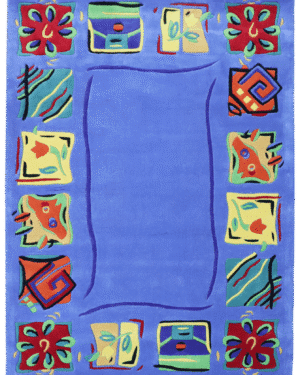 Valencia sininen tuftattu matto 130x190cm
