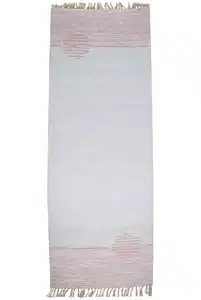 vaalea puuvillamatto, lohenvärisillä 