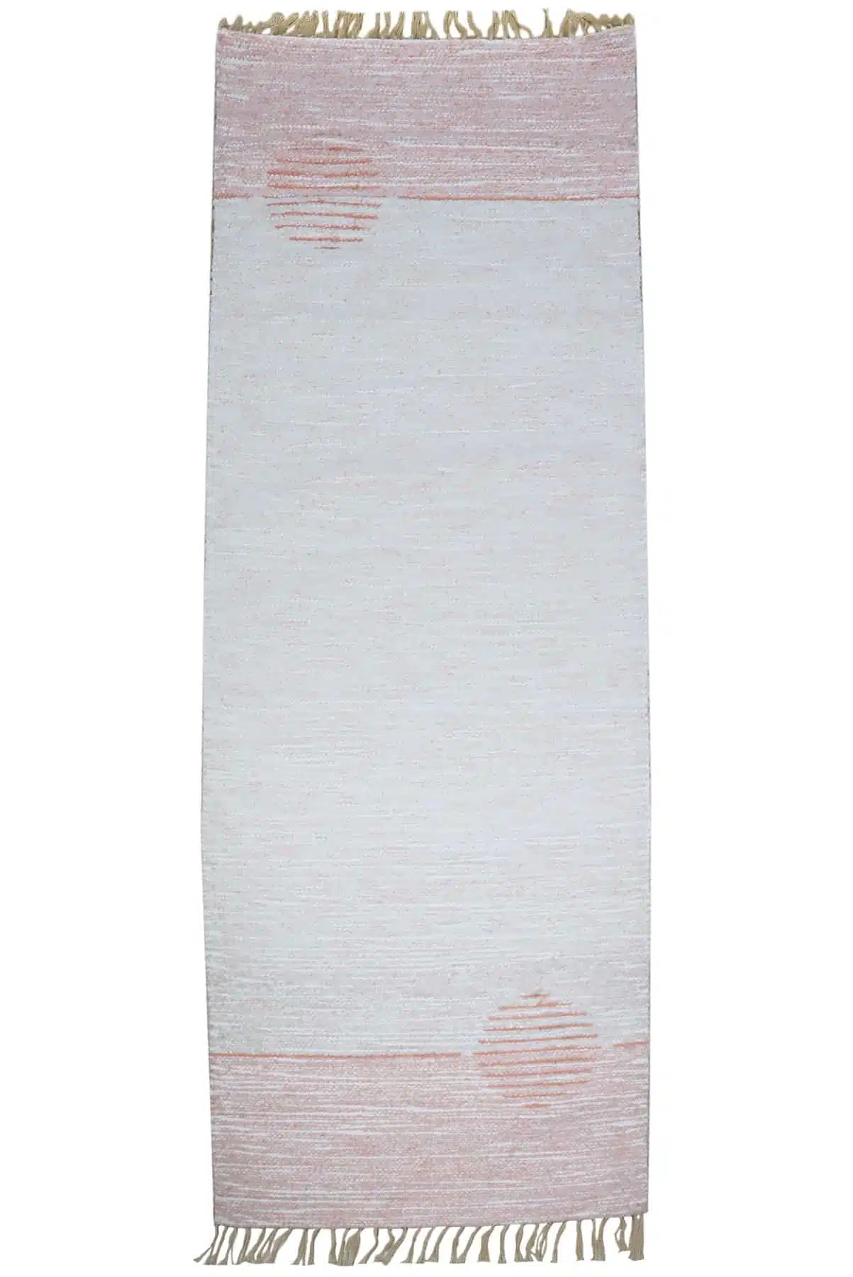 vaalea puuvillamatto, lohenvärisillä 