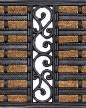 Kynnysmatto antique/natural kookosharjas/kumi 45x75cm