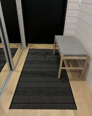 Sancho musta käytävämatto leveys 100cm