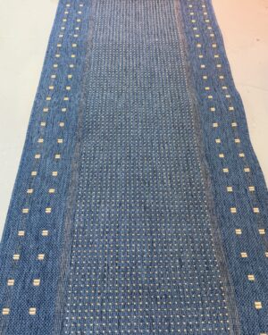 Ruutu käytävämatto sininen 65 cm