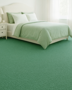 Satino vihreä 27 kokolattiamatto