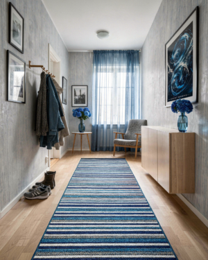 Brighton sininen käytävämatto 100 cm