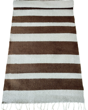 Hilla ruskea-harmaa VM-Carpet puuvillamatto 75x150cm