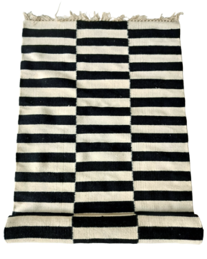 Inari villamatto musta-valkoinen 80x150 cm