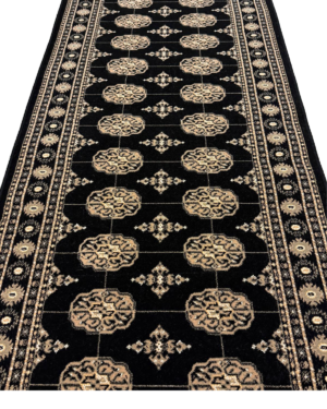 Karachi musta käytävämatto leveys 80cm