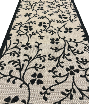 Köynnös käytävämatto musta-beige 80 cm