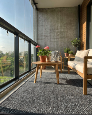 Roba harmaa helppohoitoinen mittatilausmatto