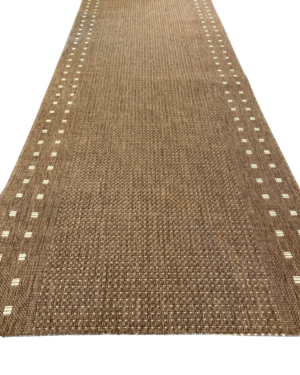 Ruutu käytävämatto vaaleanruskea 65 cm