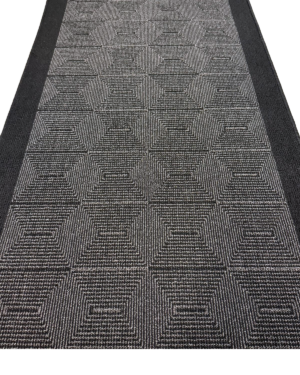 Salmiakki musta käytävämatto leveys 80cm