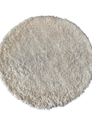 Shane valkoinen pyöreä nukkamatto 130x130 cm