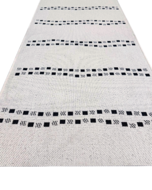 Domino käytävämatto musta-valkoinen 80 cm