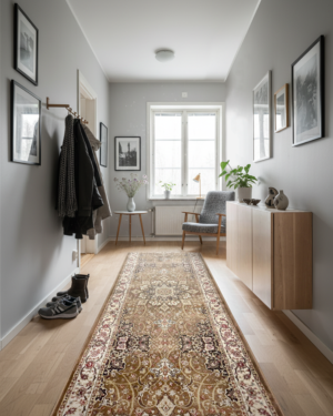 Loretta beige käytävämatto leveys 80cm