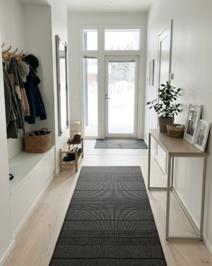 Sancho musta käytävämatto leveys 100cm