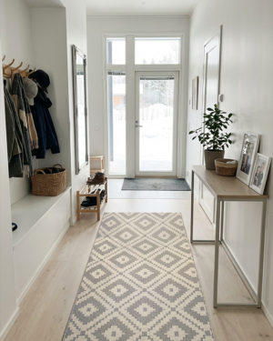 Pueblo vaaleanharmaa käytävämatto leveys 80cm