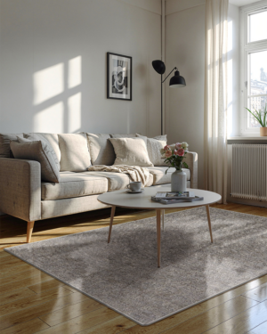 Rex naturel/blue helppohoitoinen mittatilausmatto