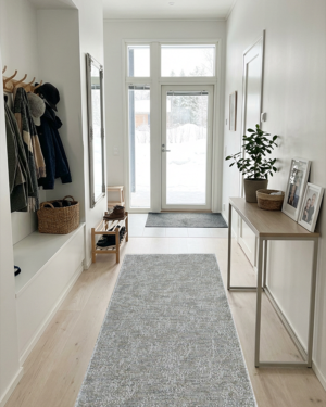 Rex helppohoitoinen matto silver/blue leveys 80 cm