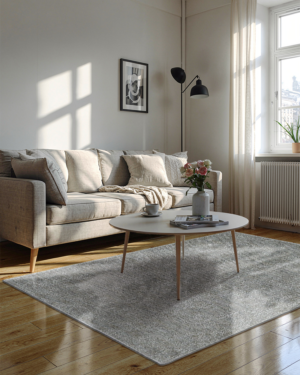 Rex silver/blue helppohoitoinen mittatilausmatto