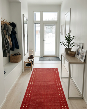 Ruutu käytävämatto rust 100 cm