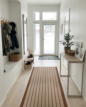 Satu ruskea käytävämatto 100 cm