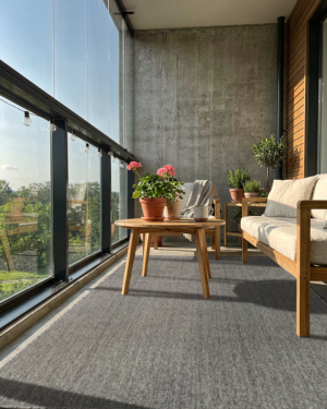 Nature Stardust Kivenharmaa 4606 0088 helppohoitoinen mittatilausmatto