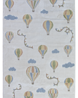 Kuumailmapallo matto cream-multy 120x180cm
