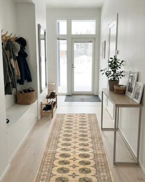 Karachi beige käytävämatto leveys 80cm